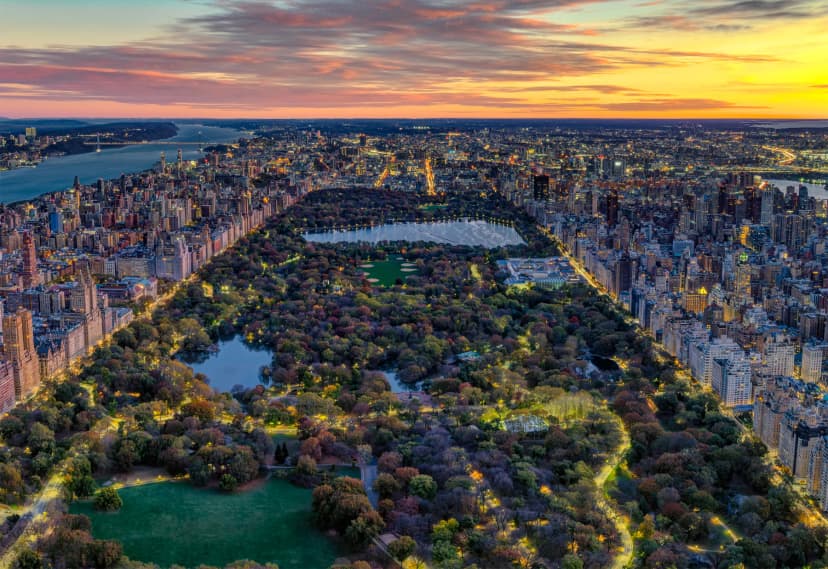 Central Park aerial view